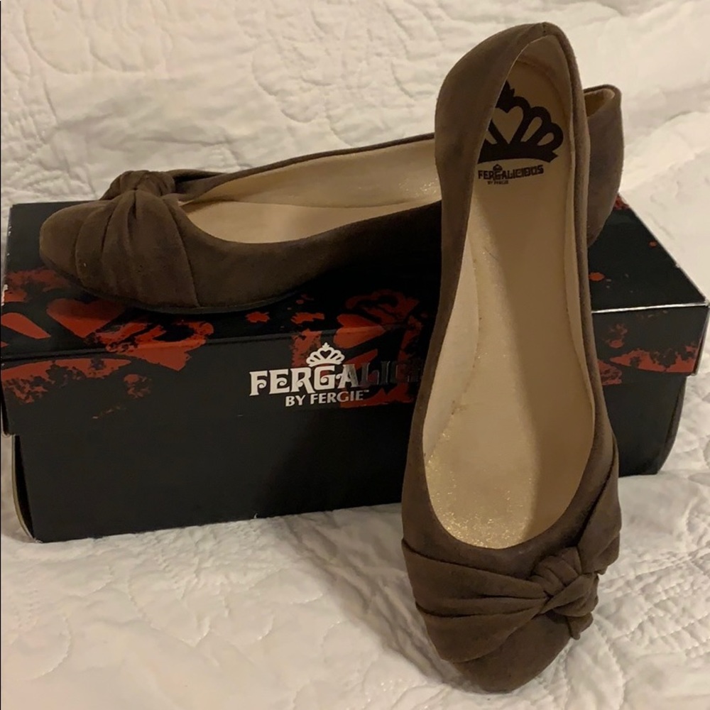 Fergalicious Mocha Flats - Size 7.5